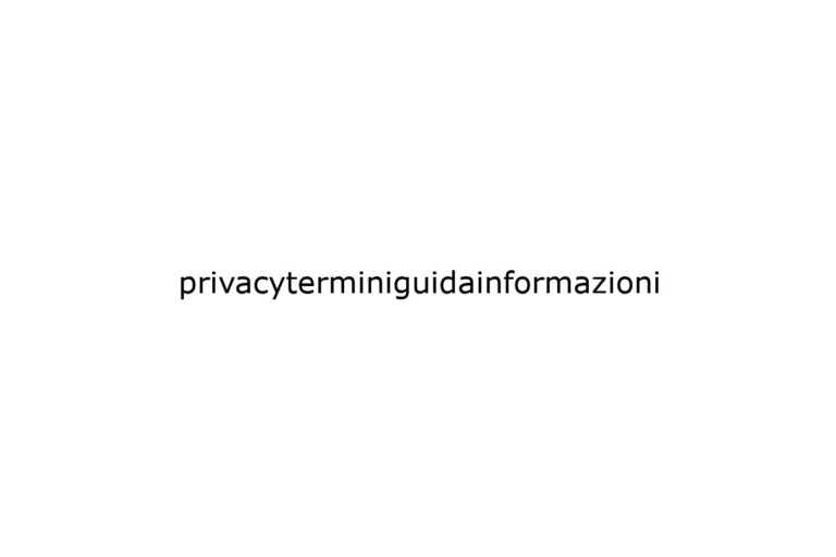 privacyterminiguidainformazioni